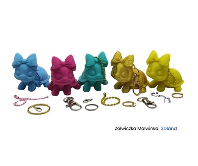 Breloczek do kluczy i plecaka 3D Żółwiczka Malwinka