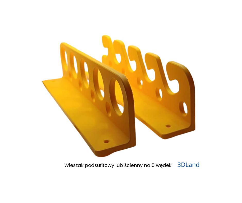 Wieszak podsufitowy lub ścienny na 5 wędek