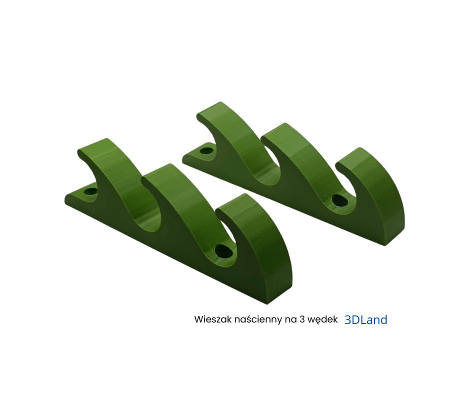 Wieszak naścienny na 3 wędek