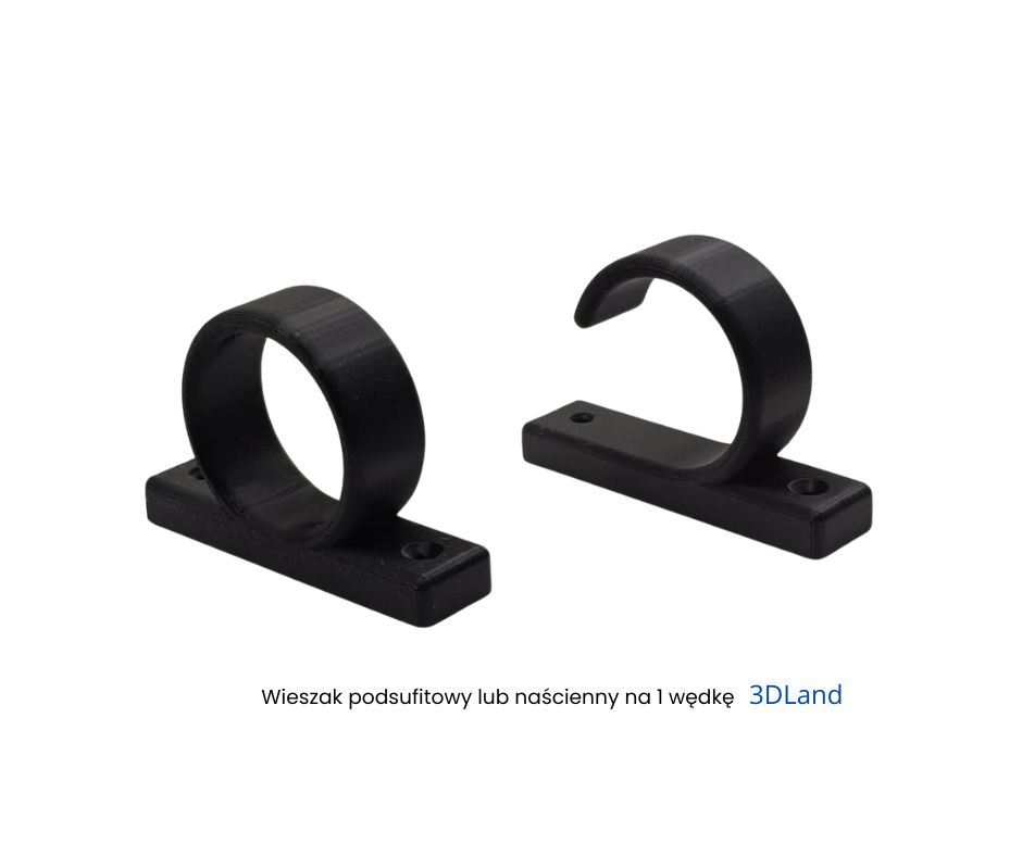 Wieszak podsufitowy lub naścienny na 1 wędkę