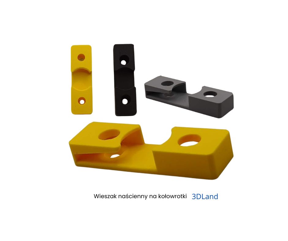 Wieszak naścienny na kołowrotki