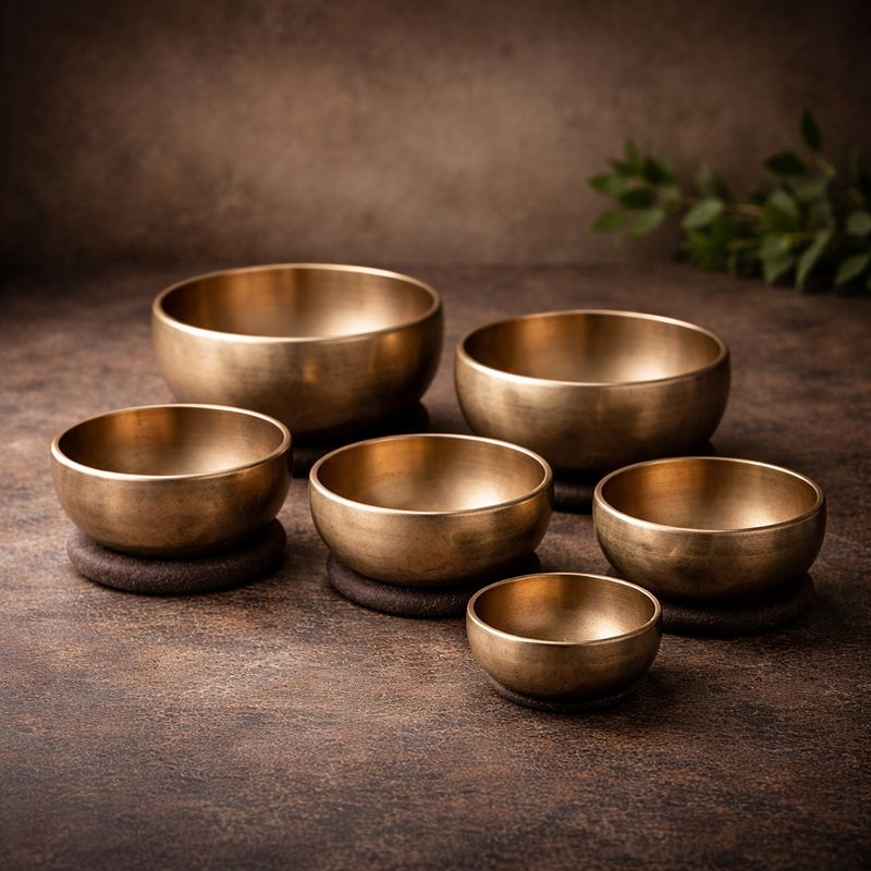 6er Set Solfeggio Klangschalen – Japanische Handarbeit für innere Harmonie | Veyra-Soul