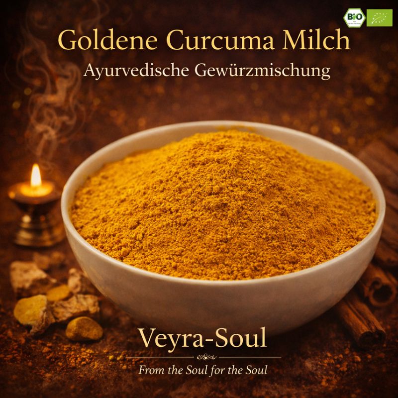 🖤 Goldene Curcuma Milch – 100 g | Ayurvedische Gewürzmischung | Veyra-Soul