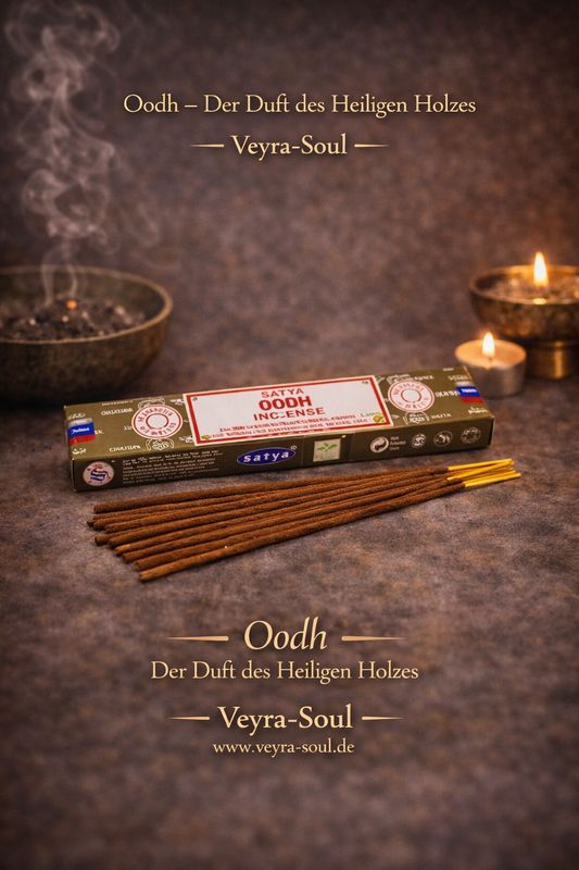 🌿 Satya Oodh – Der Duft des Heiligen Holzes (12 Räucherstäbchen) | Veyra-Soul