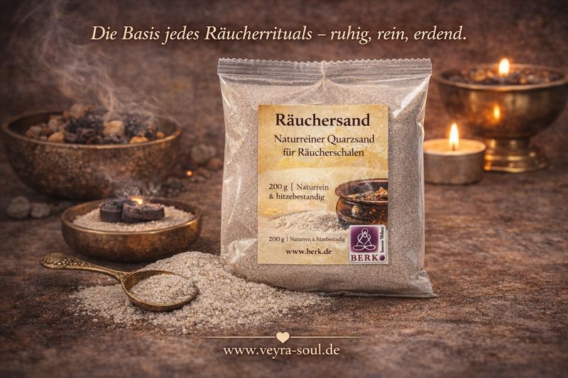 Räuchersand naturrein – Hitzeschutz & Basis für Räucherrituale | Veyra-Soul ✨