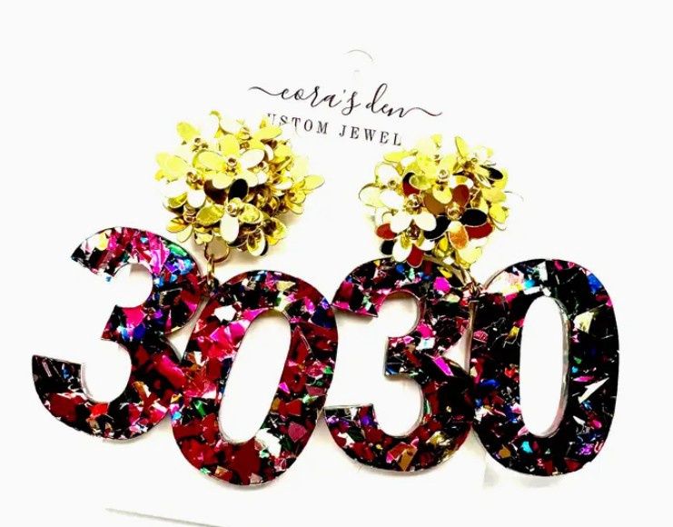 30 Birthday Earrings