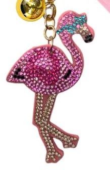 Crystal Keychain - Pink Flamingo