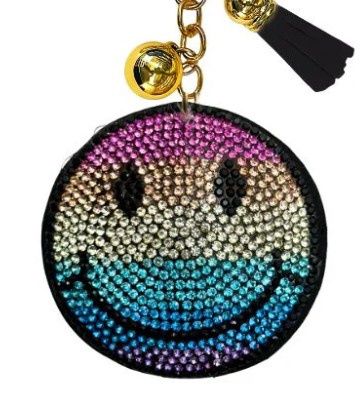 Crystal Keychain - Smiley Translucent