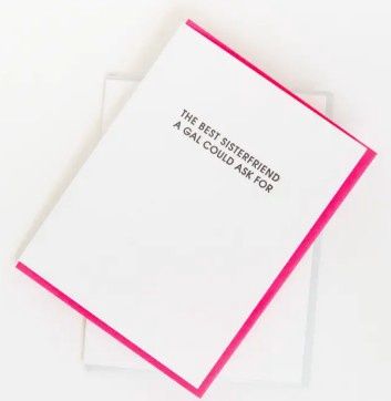 Best Sisterfriend Letterpress Card