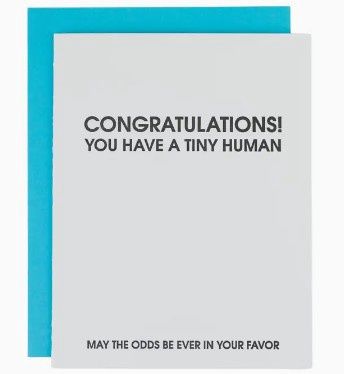 Congratulations On Your Tiny Human Letterpress Card