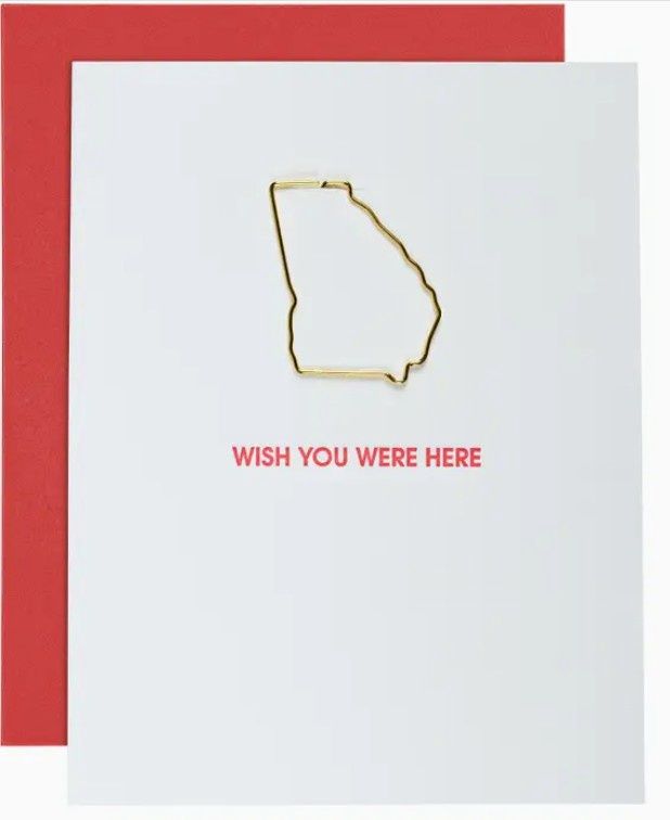 Wish You Were Here - Georgia Paper Clip Card
