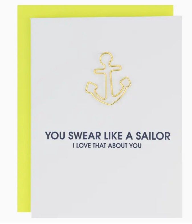 You Swear Like a Sailor Paper Clip Card