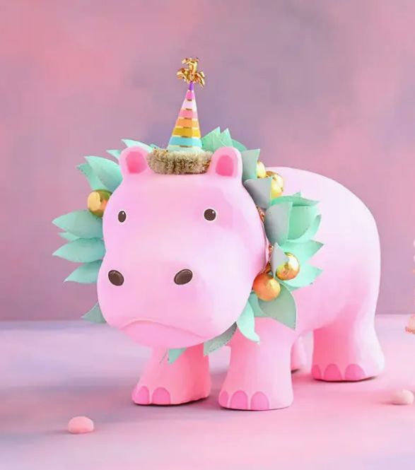 Pink Hippo Pongo