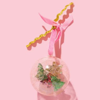 Ornament w/4 Christmas Mini Claw Clips