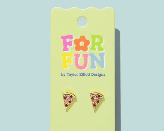 Stud Earrings - Pizza Slices