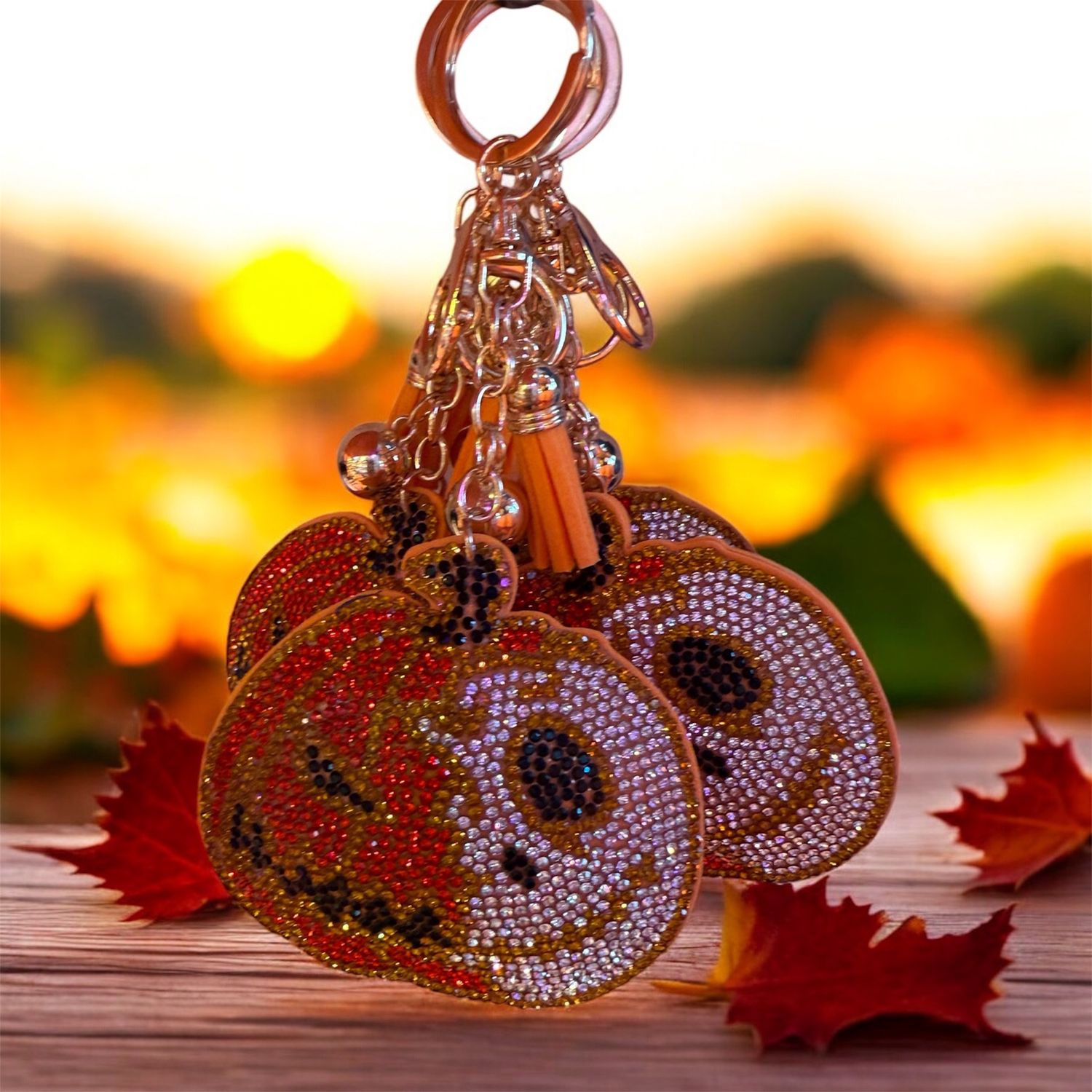 Crystal Keychain Pumpkin