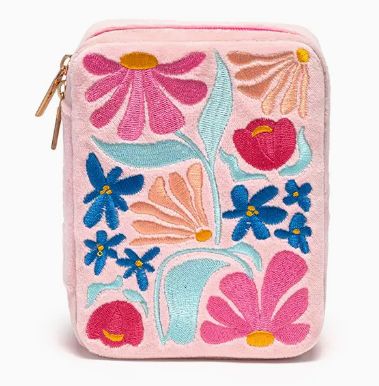 Retro Velvet Jewelry Zip Case
