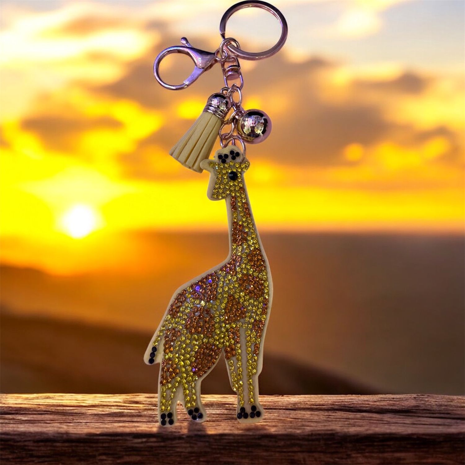 Crystal Keychain Giraffe