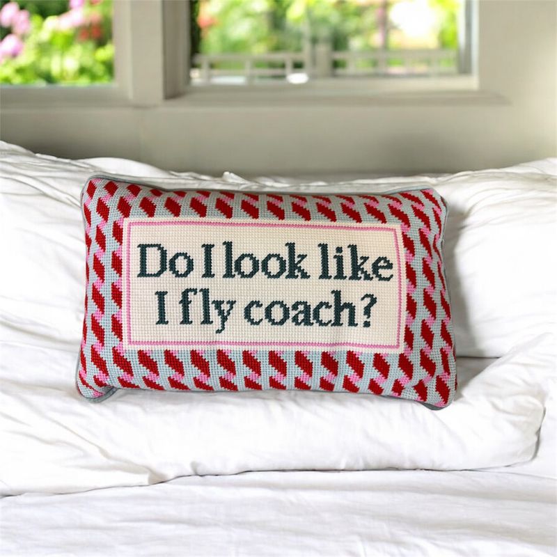 Needlepoint Pillow - Fly Coach