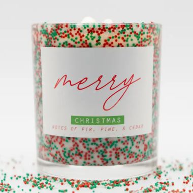 Merry Christmas Candle - Fraser Fir