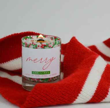Mini Merry Christmas Candle