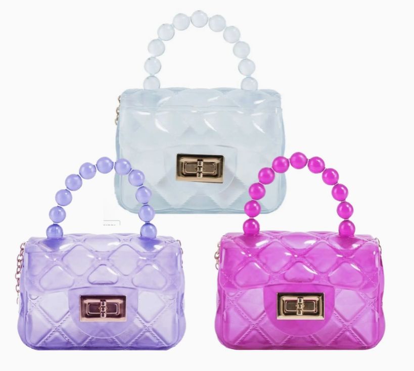 Mini Jelly Purse w/ Crossbody Gold Chain Handbag