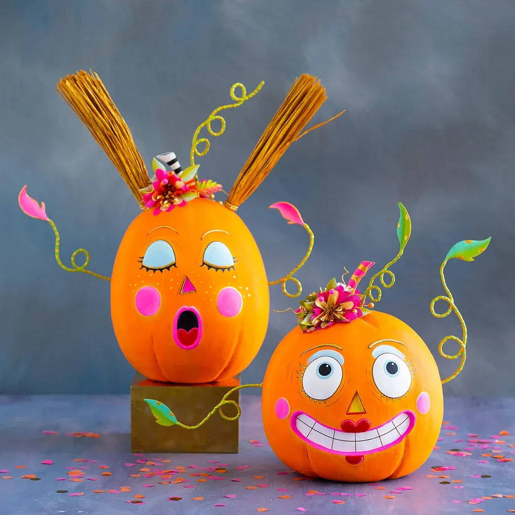 Bumpkin Betty &amp; Gossip Gourdy Bucket, Papermache 6"