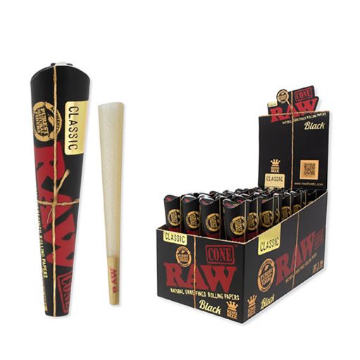 Raw Cones Black 32ct - 1.25&quot;