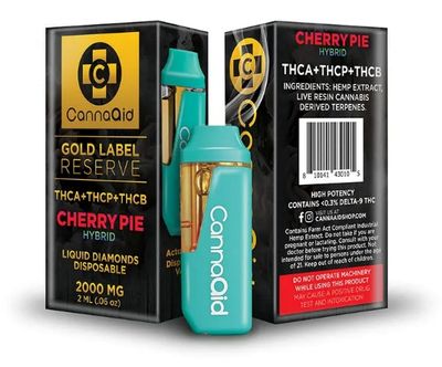 CannaAid Gold Label Reserve 2ml Disposables - Gelato Hybrid