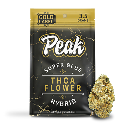 Peak Gold Label THCA Flower 3.5G - Super Glue (Hybrid)