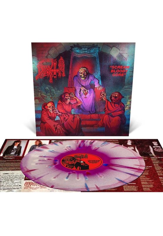 DEATH - SCREAM BLOODY GORE (NEON VIOLET, BONE WHITE, RED TRI COLOR MERGE WITH SPLATTER (VINYL) (12&quot; LP RECORD)