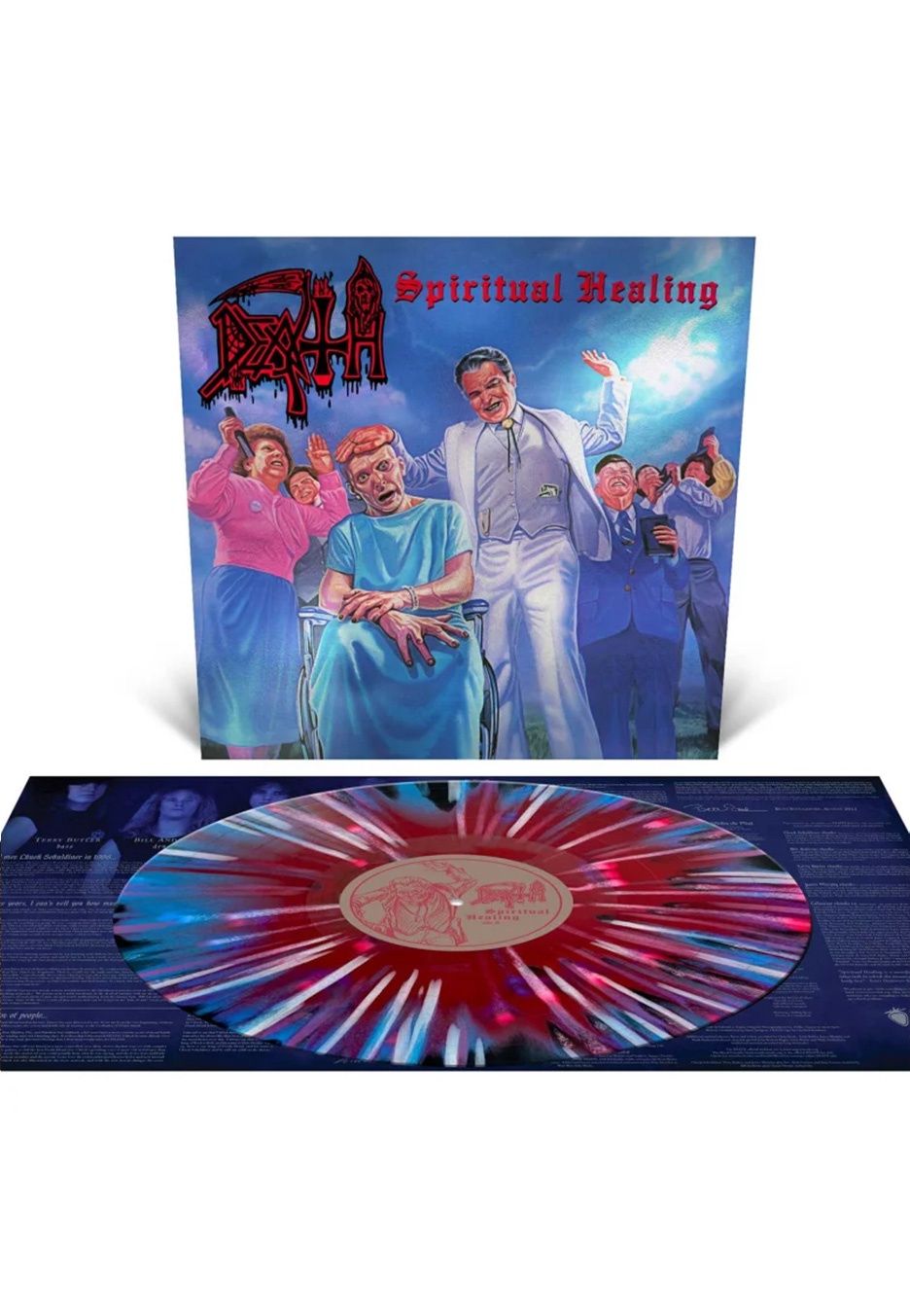 DEATH - SPIRITUAL HEALING (REISSUE) (RED, CYAN BLUE, BLACK TRI COLOR WITH SPLATTER) (VINYL) (12&quot; LP RECORD)