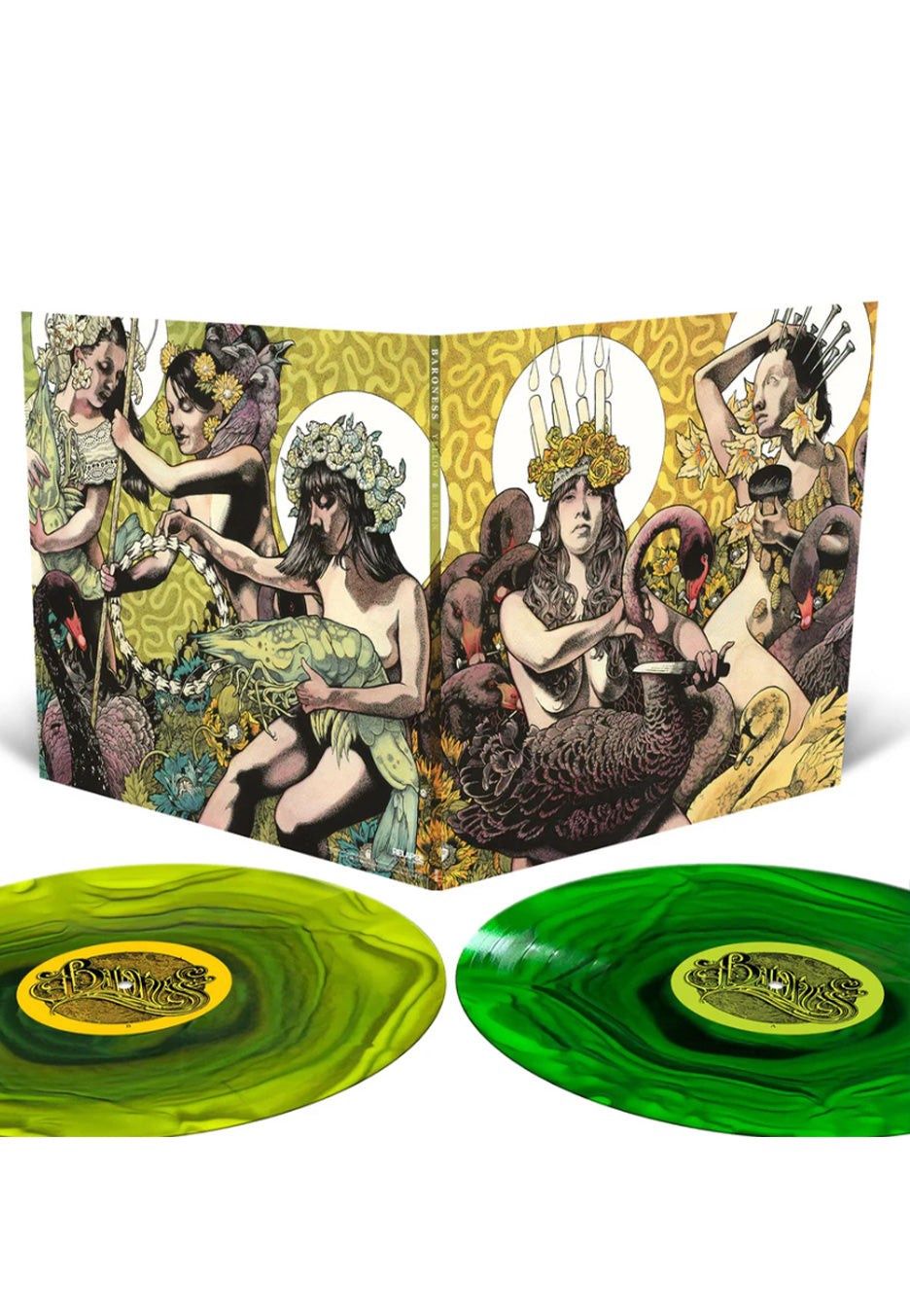 BARONESS - YELLOW &amp; GREEN (LP1: NEON YELLOW, LP2: NEON GREEN) (VINYL) (12&quot; LP RECORD)
