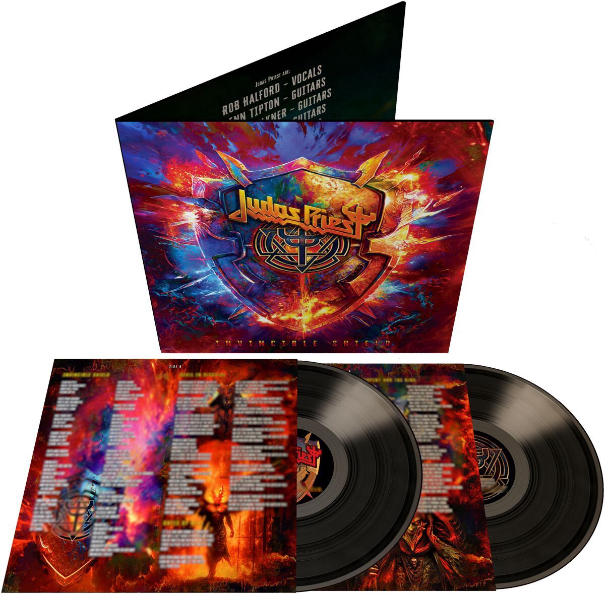 JUDAS PRIEST - INVINCIBLE SHIELD (STANDARD BLACK VINYL) (VINYL) (12" LP RECORD)