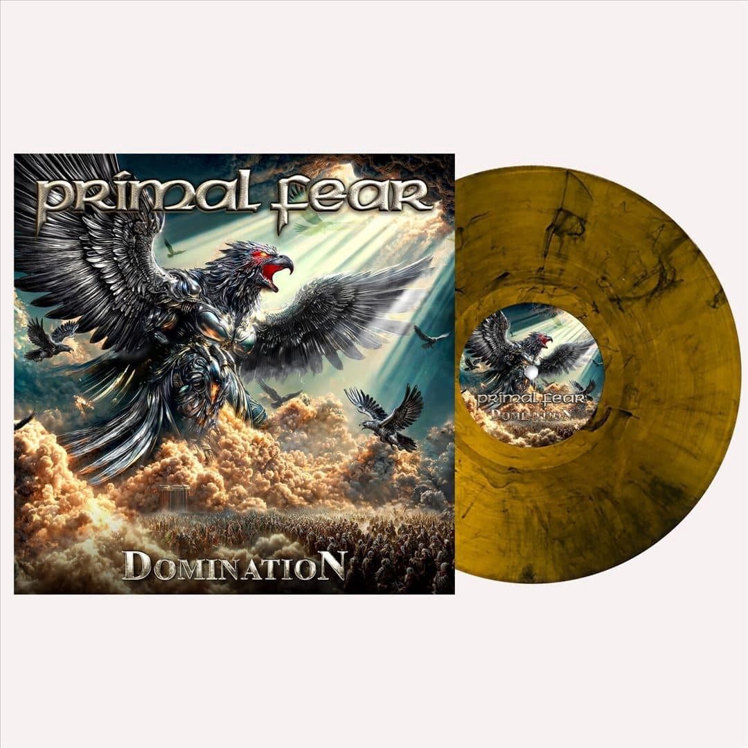 PRIMAL FEAR - DOMINATION (AMBER WAVE MARBLED VINYL INCLUDING BONUS TRACK) (VINYL) (12" LP RECORD)