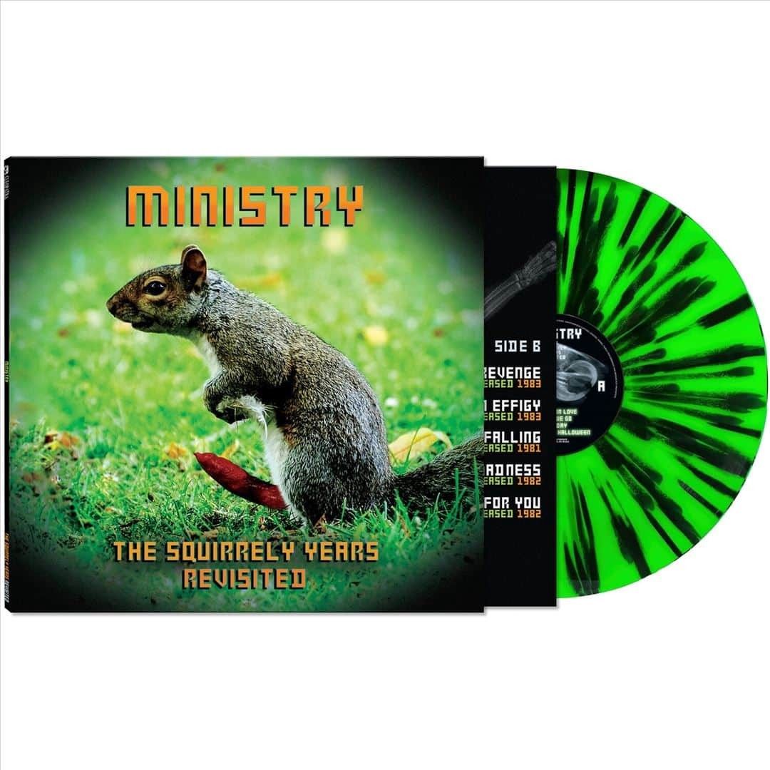 MINISTRY - THE SQUIRRELY YEARS REVISITED (LIMITED EDITION GREEN &amp; BLACK SPLATTER VINYL) (VINYL) (12" LP RECORD)