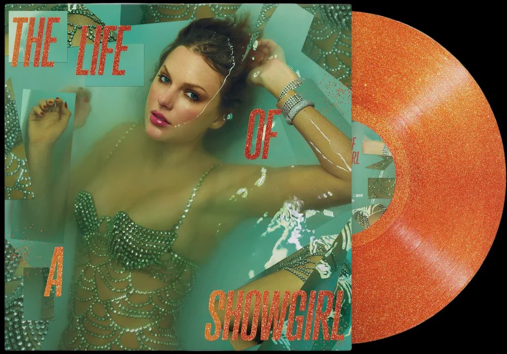 SWIFT, TAYLOR - THE LIFE OF A SHOWGIRL (SWEAT &amp; VANILLA PERFUME ORANGE W/GOLD GLITTER) - (VINYL) (12" LP RECORD)