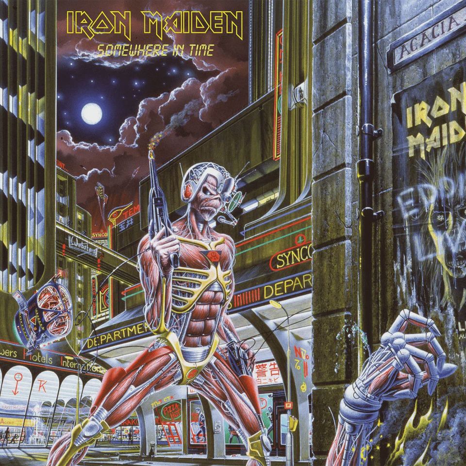 IRON MAIDEN - SOMEWHERE BACK IN TIME OR SOME - (VINYL) (12" LP RECORD)