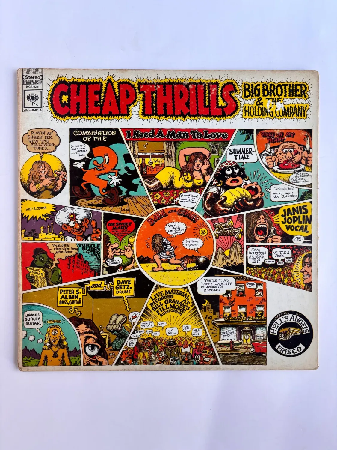 BIG BROTHER &amp; THE HOLDING COMP - SEX, DOPE &amp; CHEAP THRILLS - (VINYL LP RECORD)