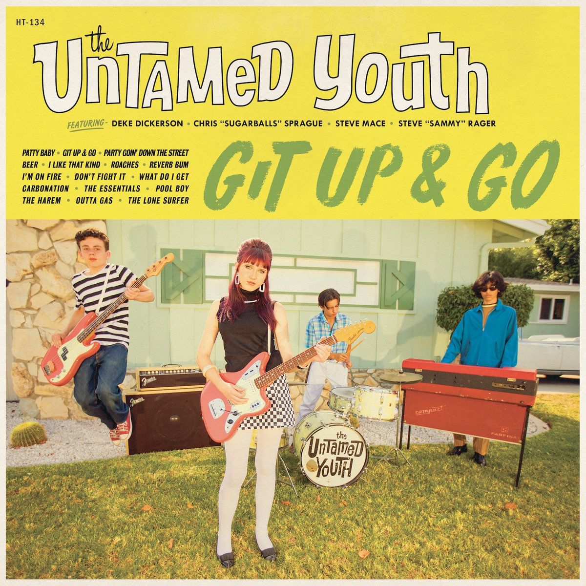 THE UNTAMED YOUTH - GIT UP AND GO - (VINYL LP RECORD)