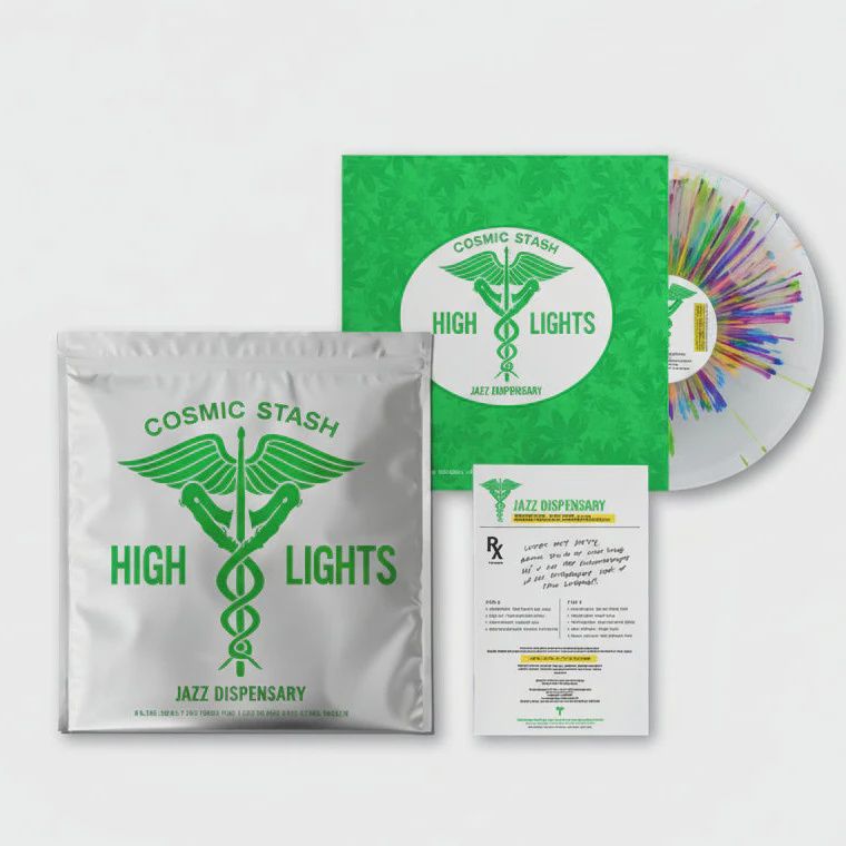 JAZZ DISPENSARY: VARIOUS -COSMIC STASH HIGH LIGHTS (CLEAR WITH SPLATTER VINYL) - LP