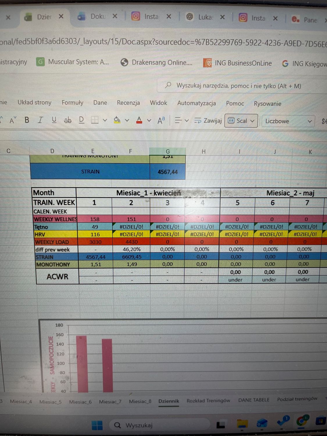 Monitoring obciążeń i gotowości zawodnika