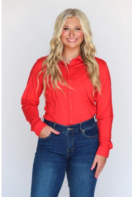RED PERFORMANCE RODEO SHIRT (ADULT)