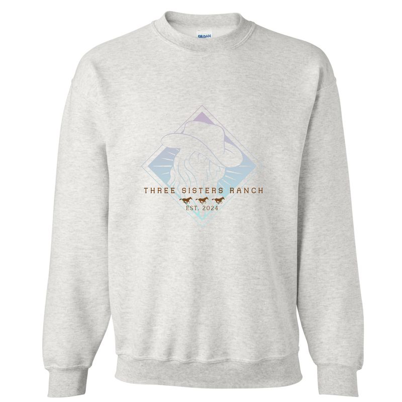 Three Sisters Ranch Crewneck Light Ash Grey
