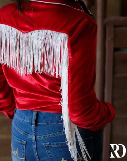 CALGARY VELVET FRINGE PERFORMANCE RODEO SHIRT