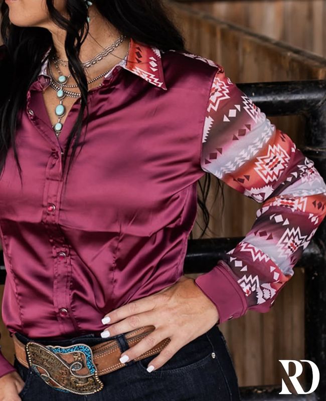 PIPER AZTEC MESH/SATIN PERFORMANCE SHIRT