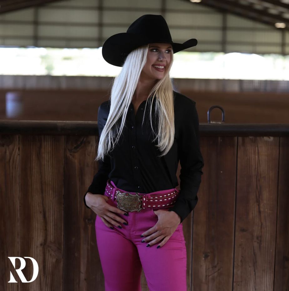 BLACK PERFORMANCE RODEO SHIRT