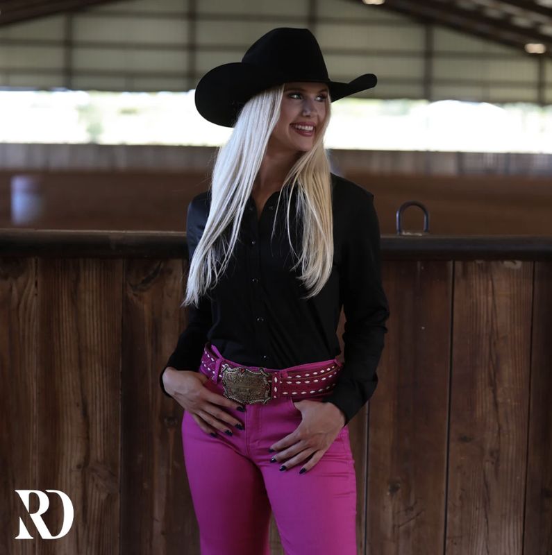 BLACK PERFORMANCE RODEO SHIRT