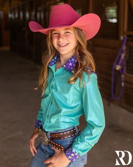 *YOUTH* STARLIGHT SPARKLE PERFORMANCE RODEO SHIRT