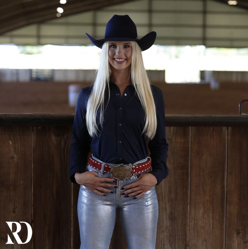 NAVY BLUE PERFORMANCE RODEO SHIRT